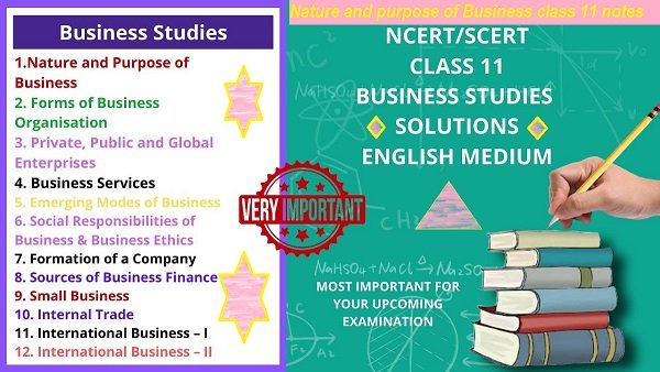 nature and purpose of business class 11 notes