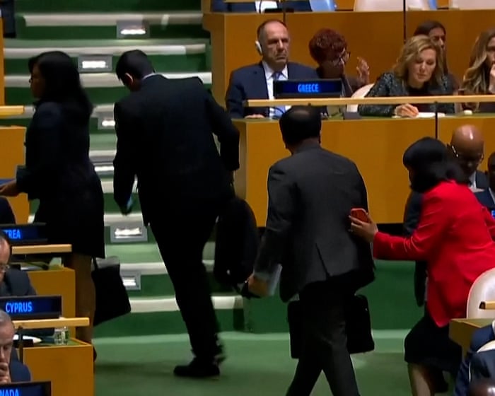 Cuban delegation walks out as Trump calls country a 'failed state' at the United Nations – video