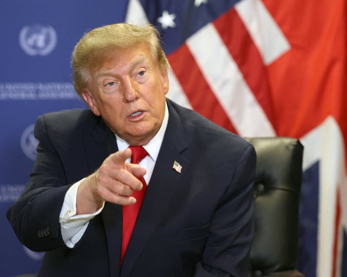 Guardian political editor asks Trump about Iran war economic consequences – video