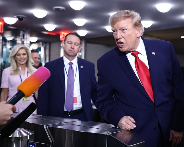 ‘You shouldn’t be here,’ Donald Trump tells CNN at UN general assembly – video